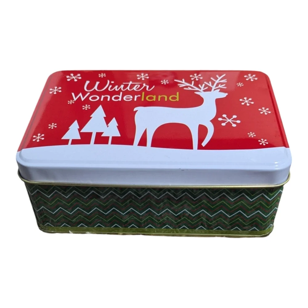Winter Wonderland-40 Piece Deluxe Gift Tag Set (New) and Decorative Tin (used)